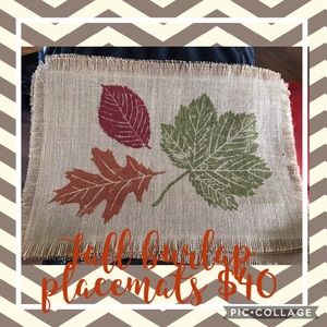 Falling leaves set of table placemats